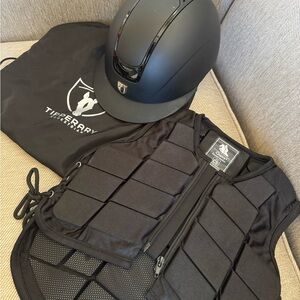 Kids Horse Riding Vest and Helmet Set